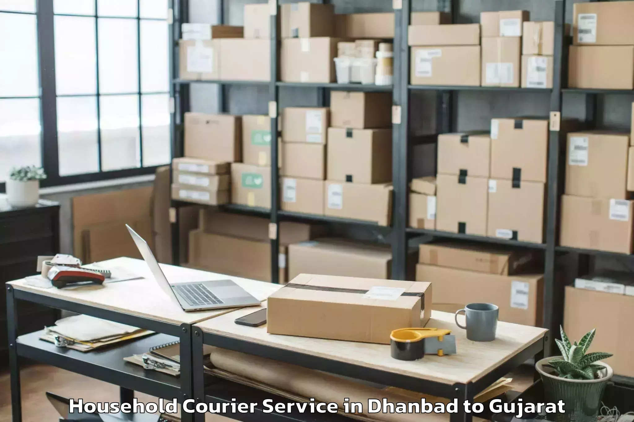 Comprehensive Dhanbad to Kadodara Household Courier